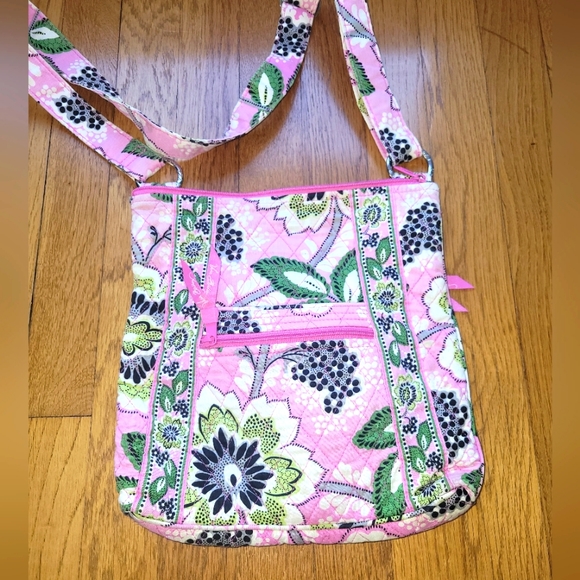 Vera Bradley Priscilla Pink Floral Crossbody Purse - Picture 1 of 9